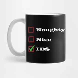 Merry IBS Christmas - Naughty Nice Tummy Ache Christmas List Mug